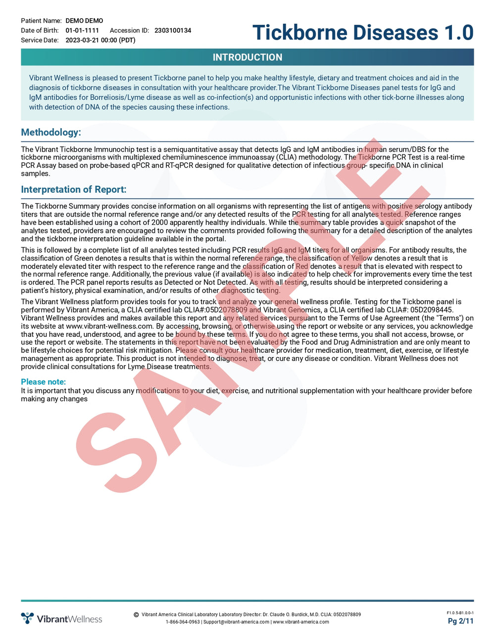 Tickborne Diseases 1.0 Test