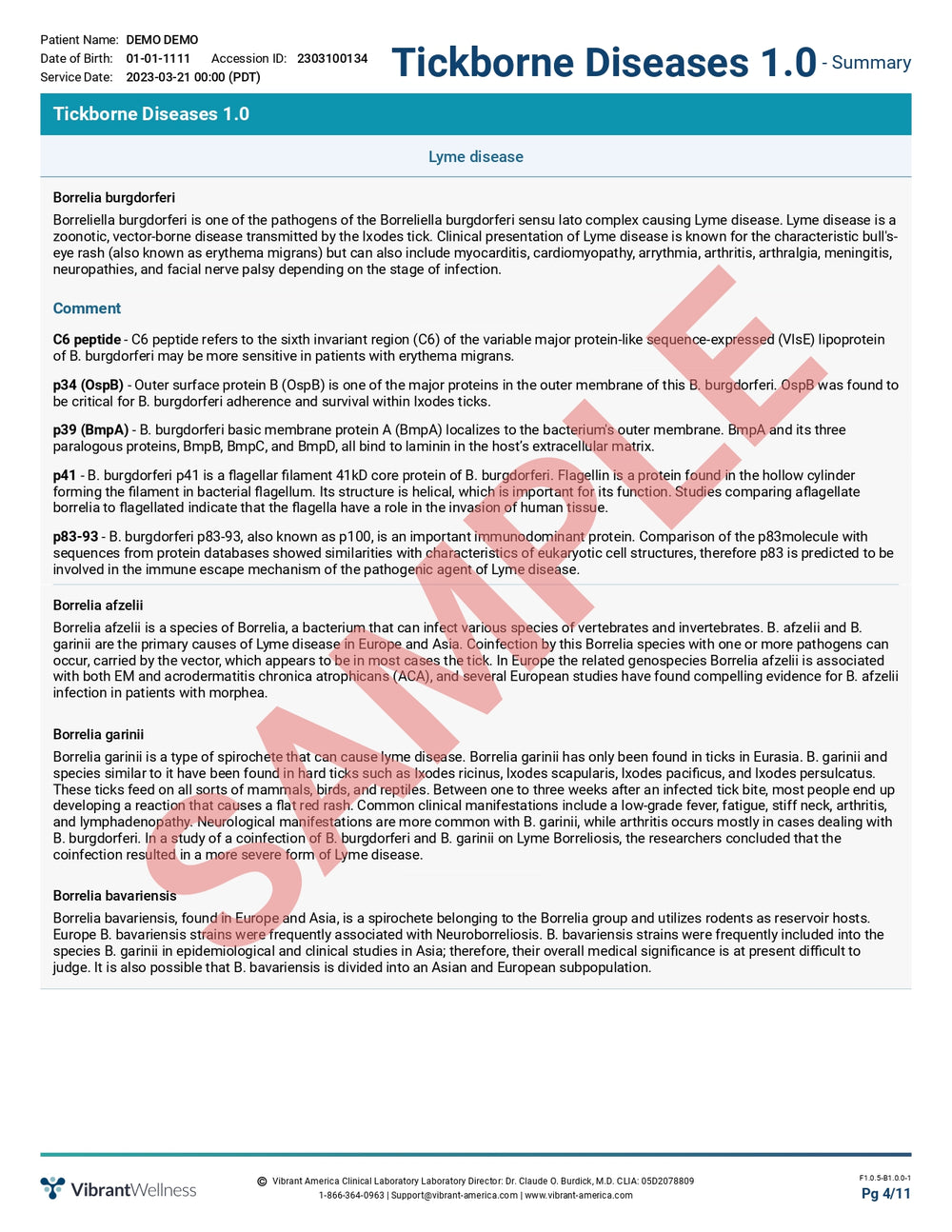 Tickborne Diseases 1.0 Test