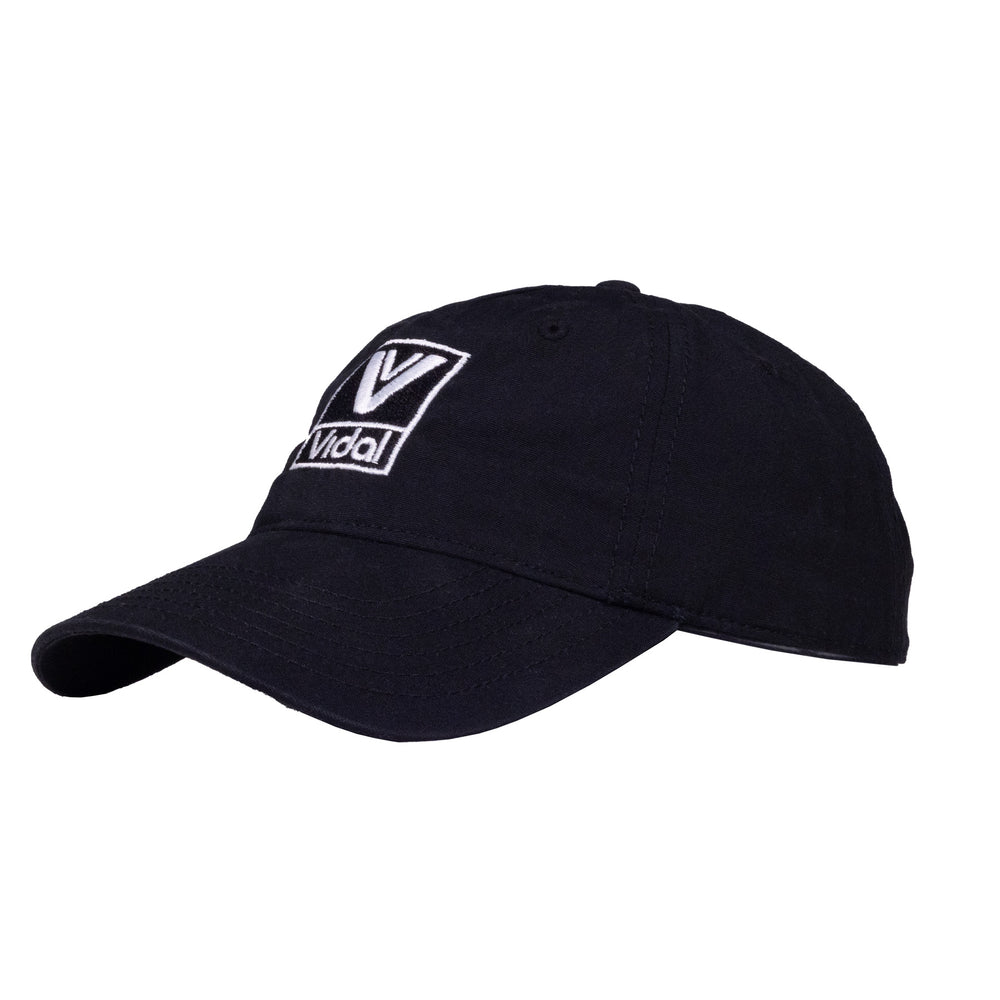 Vidal Stacked Logo Five Panel Cap - Black