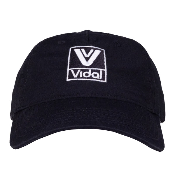 Vidal Stacked Logo Five Panel Cap - Black