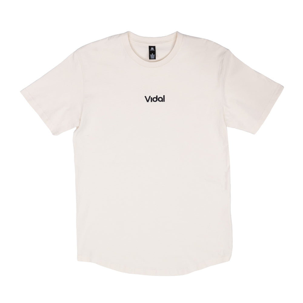 Vidal Center Chest Curve Tee - Ecru