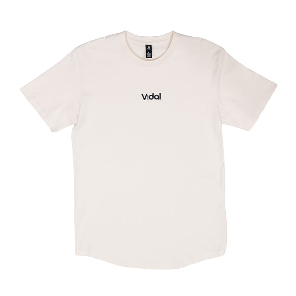 Vidal Center Chest Curve Tee - Ecru