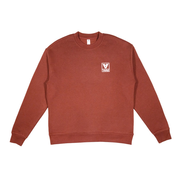 Vidal Stacked Logo Crewneck - Clay