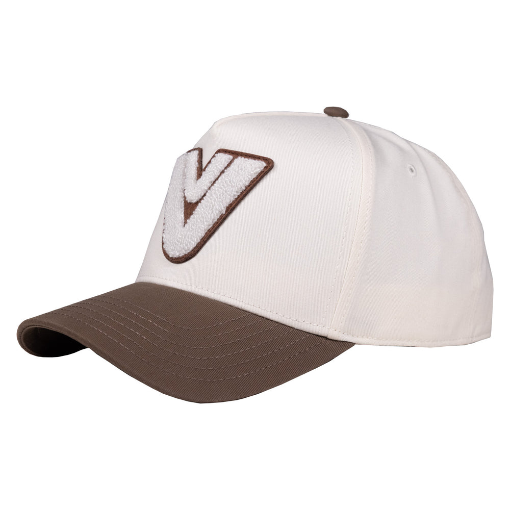 Vidal Chenille Patch Cap - Natural/Walnut