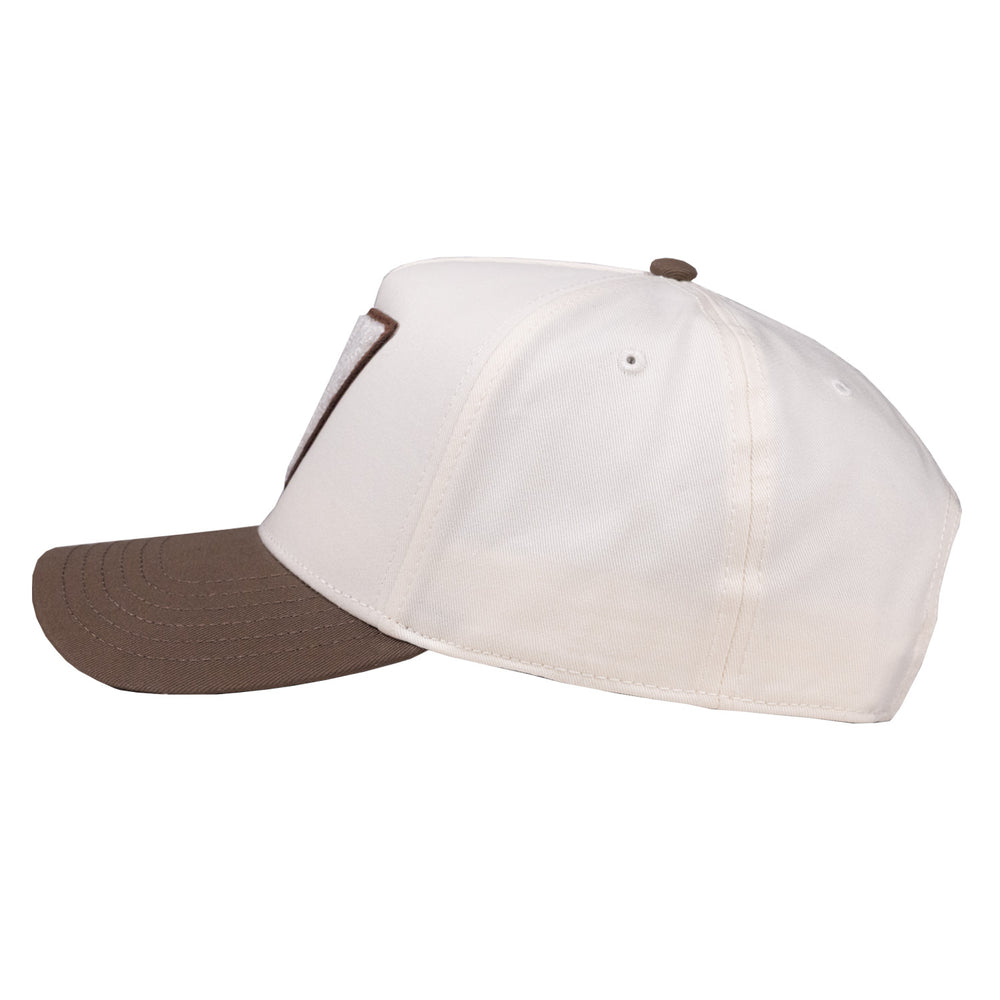 Vidal Chenille Patch Cap - Natural/Walnut