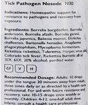 Tick Pathogen Nosode